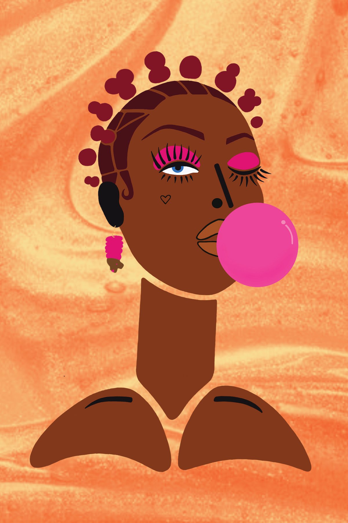 Image of Bubble Gum Girl Print 