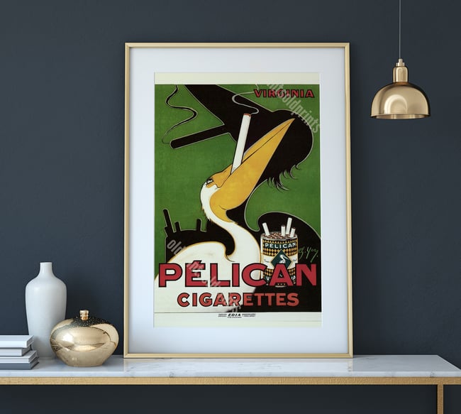 Pelican Cigarettes | Charles Yray | 1925 | Vintage Ads | Wall Art Print | Vintage Poster