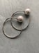 Image of Large pearl hoop earrings 