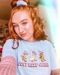 Image 2 of ‘Just Keep Going’ Duckling Unisex T-shirt
