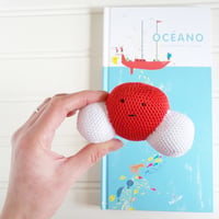 Amigurumi water H2O molecule | Crocheted rattle science | Gift for baby scientist