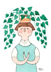 Boy with Sweetheart Plant • print