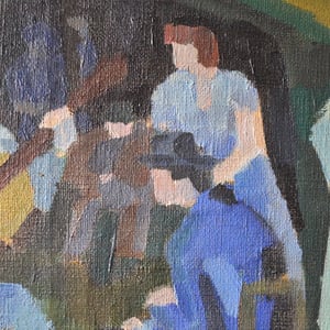 Image of Mid 20thC, French Oil Painting, 'Gypsy Dance.'