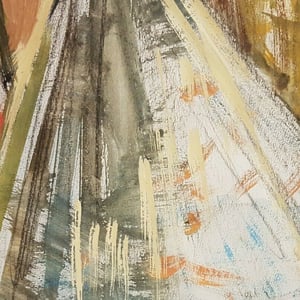 Image of Mid-century, Expressionist Oil Painting, 'Fishermen,' François Ehrhart