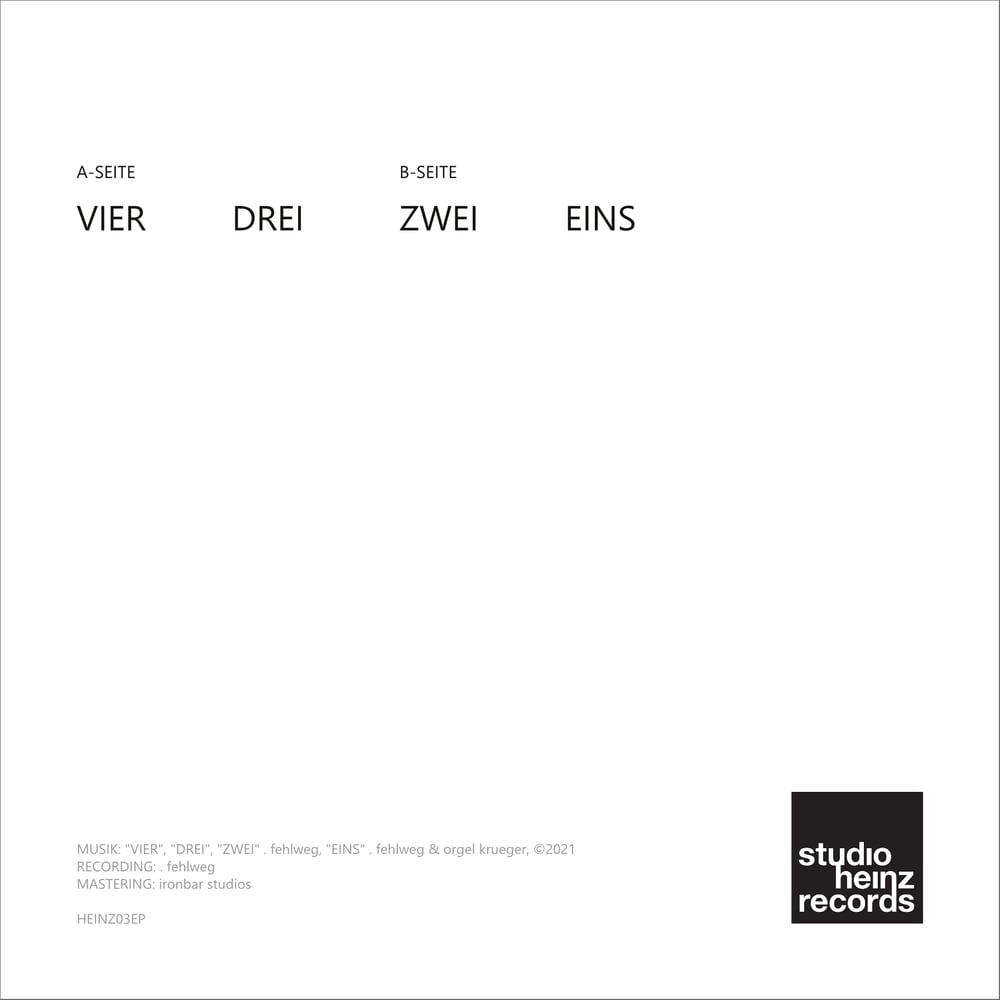 . fehlweg ‎– VIER   DREI   ZWEI   EINS (EP)