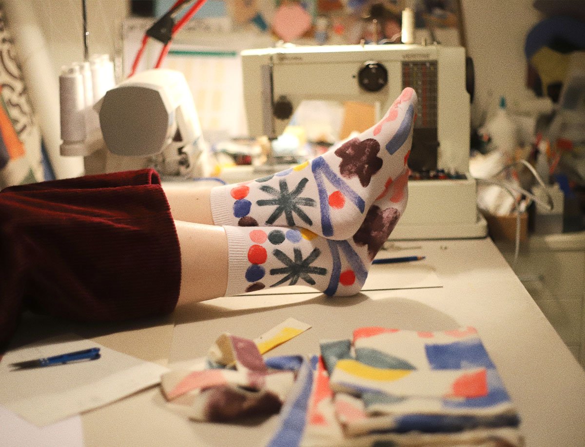 Image of COLOR PAINTED SOCKS