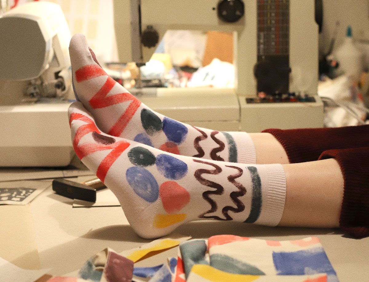 Image of COLOR PAINTED SOCKS