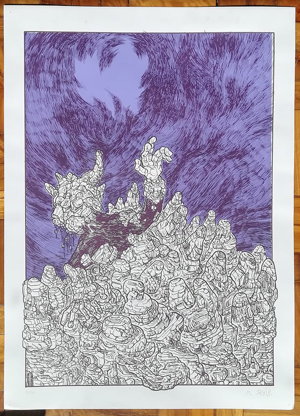 SEIICHI'S LAMENT screen print by M. RYLE