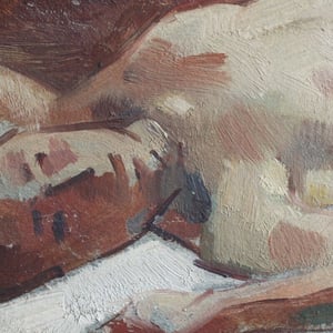 Image of 1920's, French Oil Painting, 'Jeune Femme.'