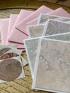 Marbled Notecards Neutrals & Shades of Pink