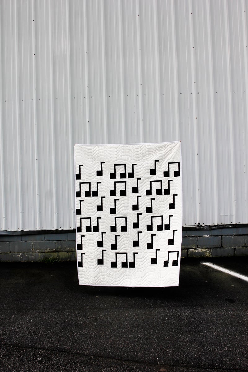 Image of the SHEET MUSIC quilt PDF Pattern