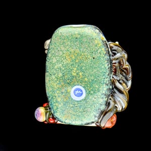 Image of XXXL. Autumn Mist Carousel Horse - Flamework Glass Sculpture Bead 