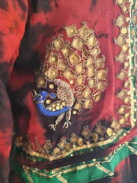 Image 3 of Jewelled  kaftan / dress RED GREEN