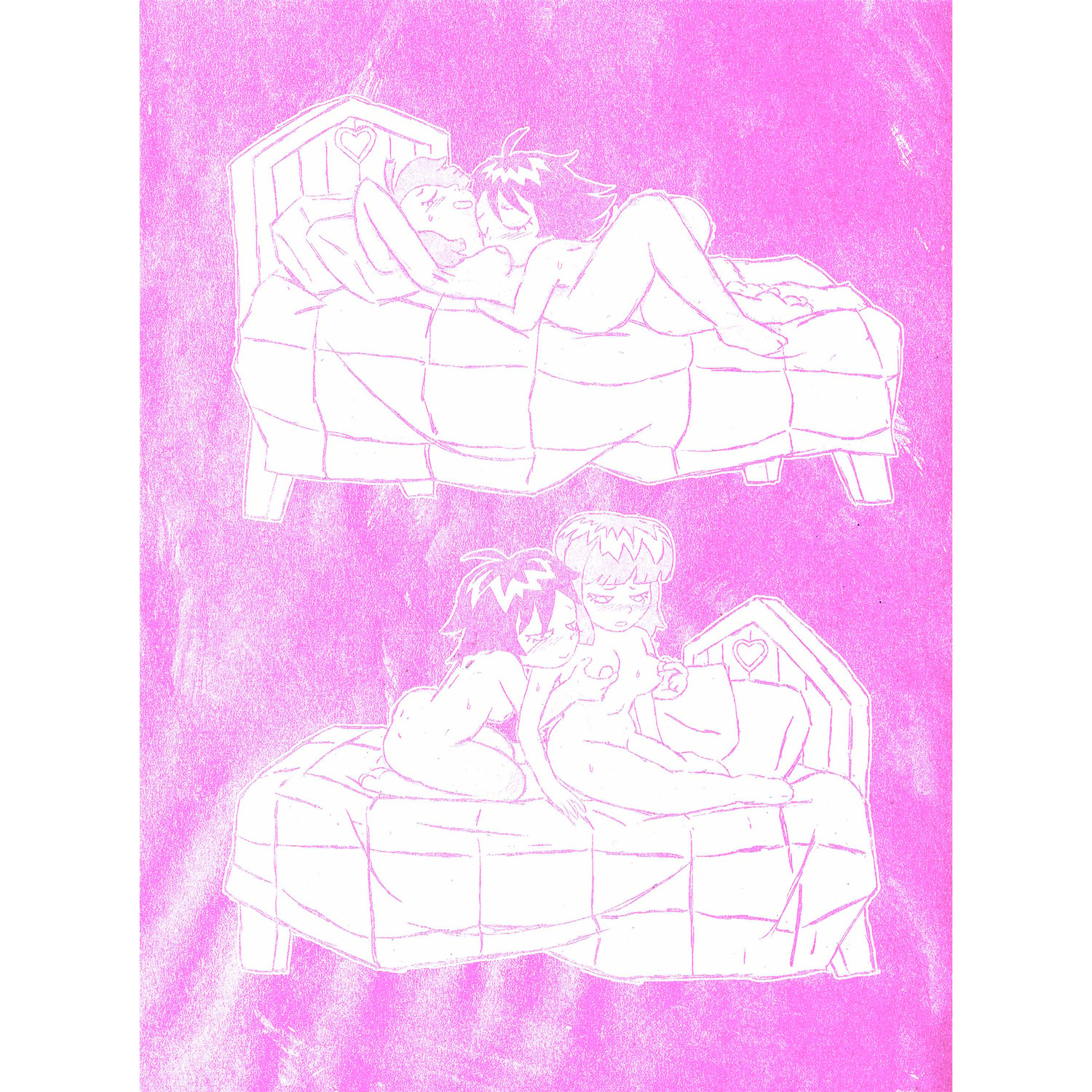 "soft love" risograph print