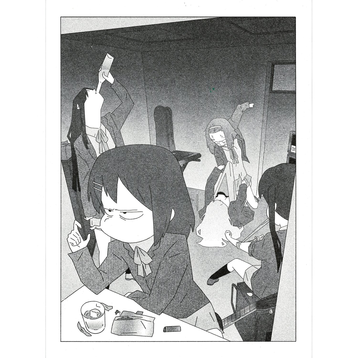 "not O-K-ON" risograph print