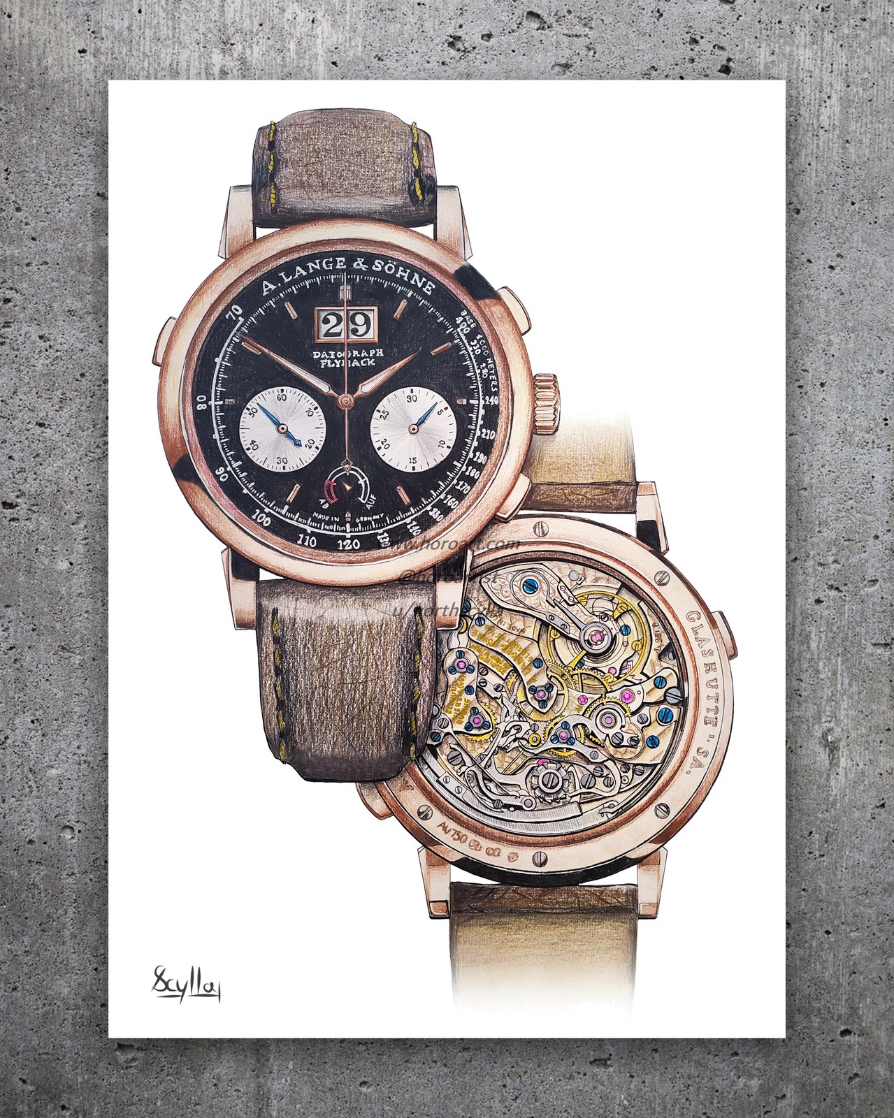 A lange datograph sales up down