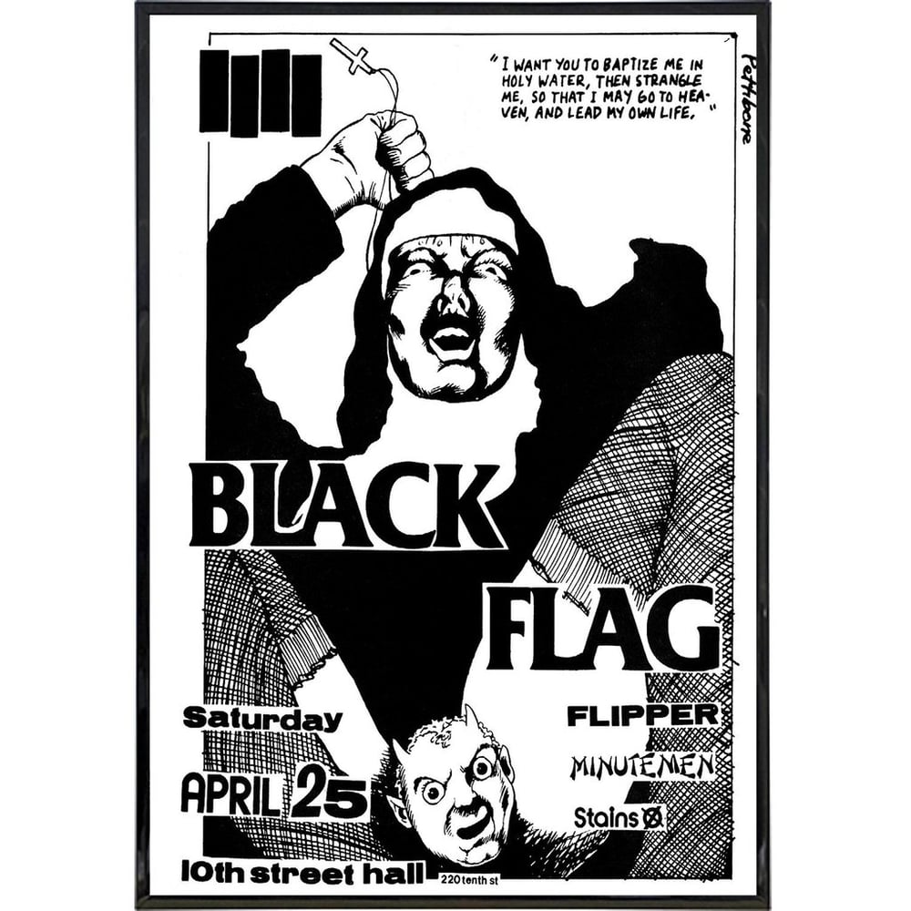 Black Flag/Minor Threat Bad Brains/The Ramones/Sex Pistols /Nirvana Poster print