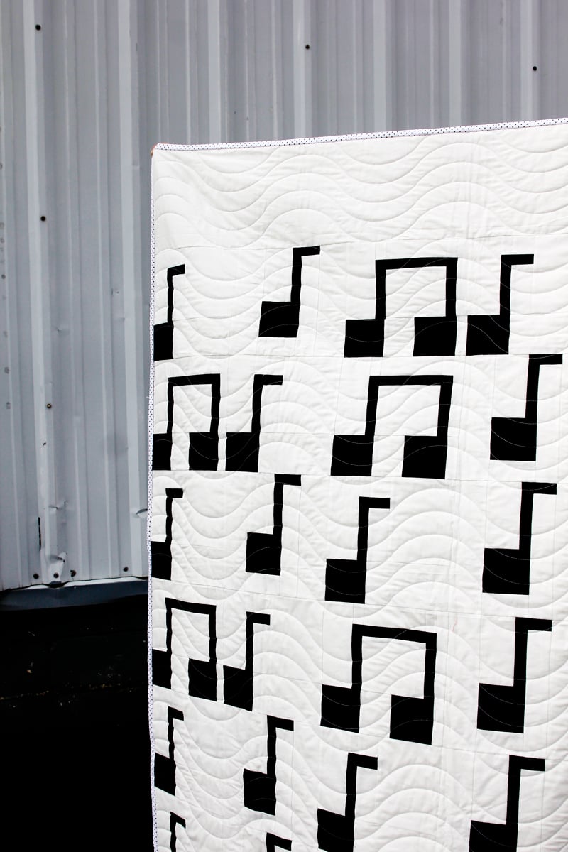 Image of the SHEET MUSIC quilt PDF Pattern