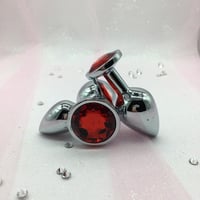 Red Round Butt Plug Set
