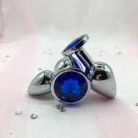 Blue Round Butt Plug Set 