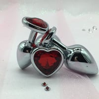 Red Heart Shaped Butt plug Set 