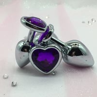 Dark Purple Heart Shaped Butt Plug 