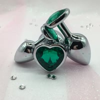Green Heart Shaped Butt Plug Set