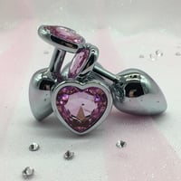 Light Pink Heart Shaped Butt Plug Set 