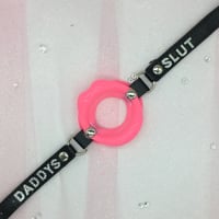 Image 1 of Daddy’s Slut Pink Open Mouth Gag 