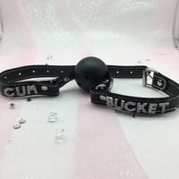 Cum Bucket Black Ball Gag 