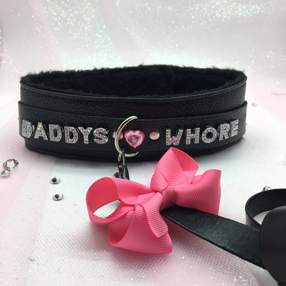 DADDYS LITTLE SLUT owned by daddy sexy choker necklace for