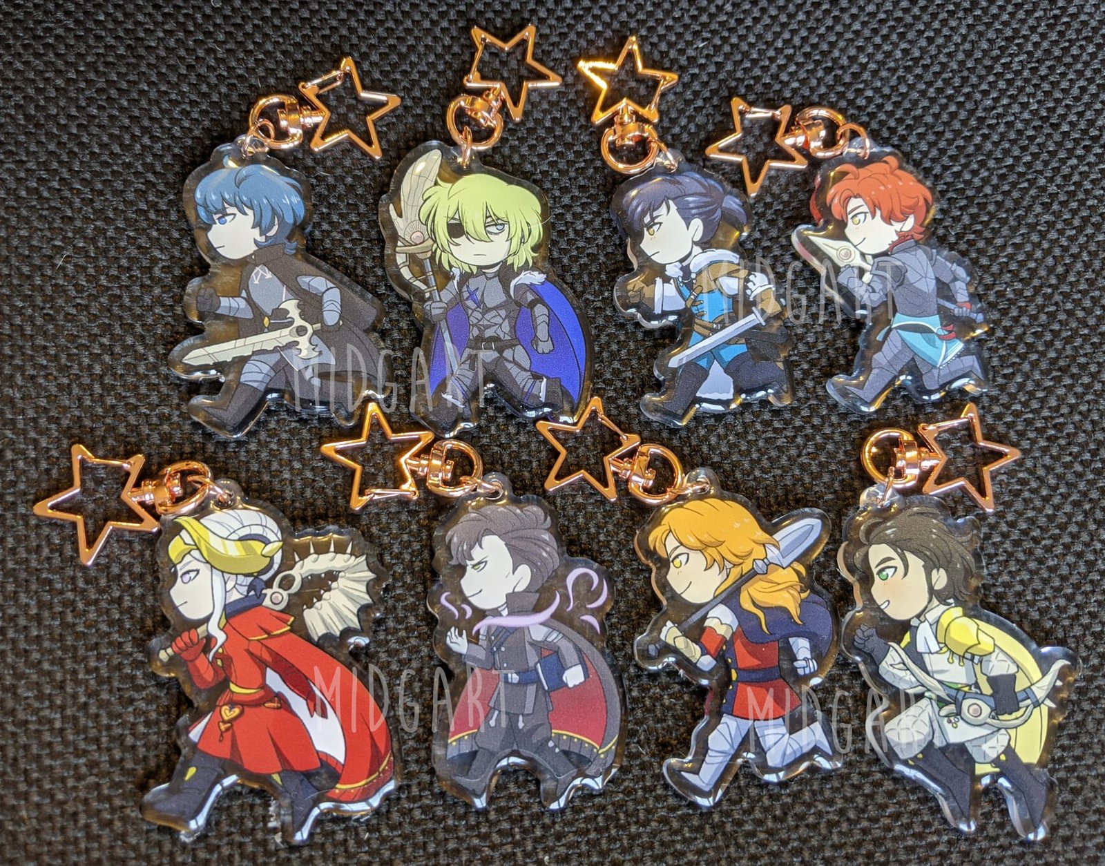 Fire Emblem Three Houses Lot sale Sylvain Dimitri Byleth Yuri Stand Pin Charm Bag