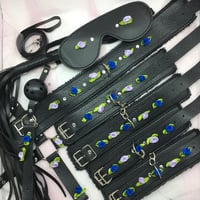 Black/Purple/Blue Bondage Set 