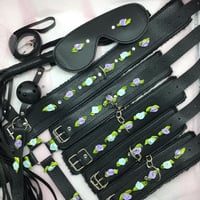 Black/Blue/ Purple Bondage Set 