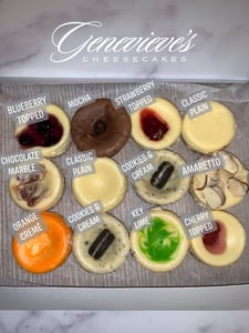 Image of 12 Petite-sized cheesecakes