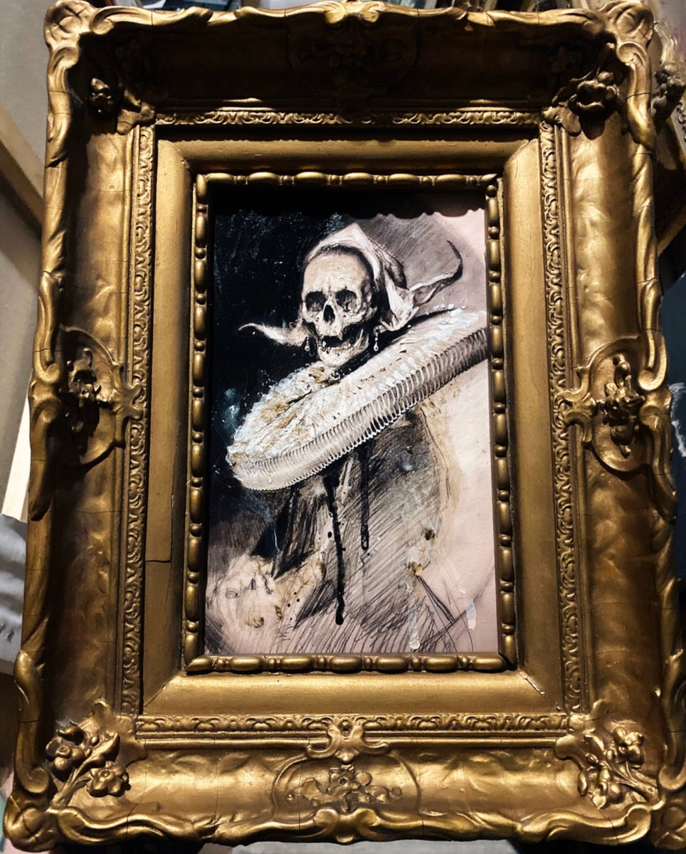 Van Gogh Skull canvas orders print in baroque frame