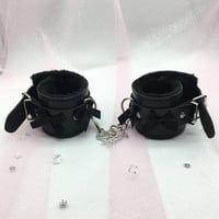 Black Bows Handcuffs w/Baby Charm 