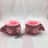 Pink Handcuffs w/Baby Charm 