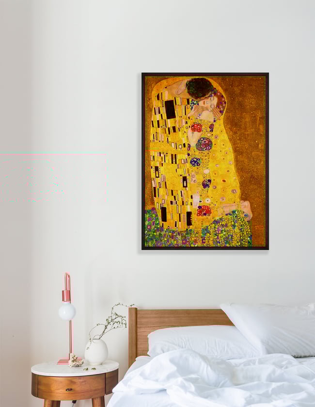 The Kiss (Der Kuss) | Gustav Klimt | 1907 | Wall Art Print | Vintage Poster