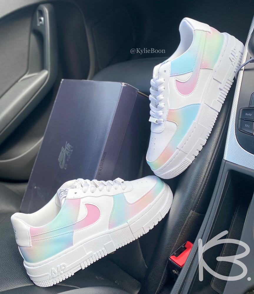 Image of Nike Air Force 1 Pixel x KylieBoon “PASTELS”