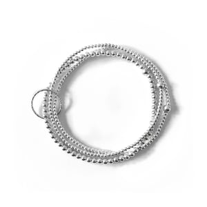 Image of Sterling Silver Triple Circle Connector Bracelet