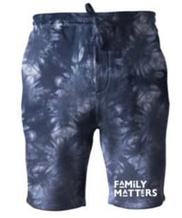 Tie Dye Family Matters Shorts - Navy Blue