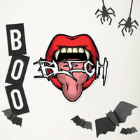 Image 1 of BLEGH MOUTH FANG STICKER