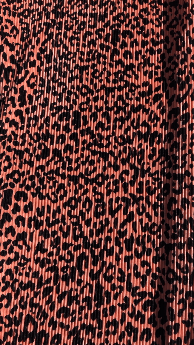 Leopard crinkle satin flared trousers 