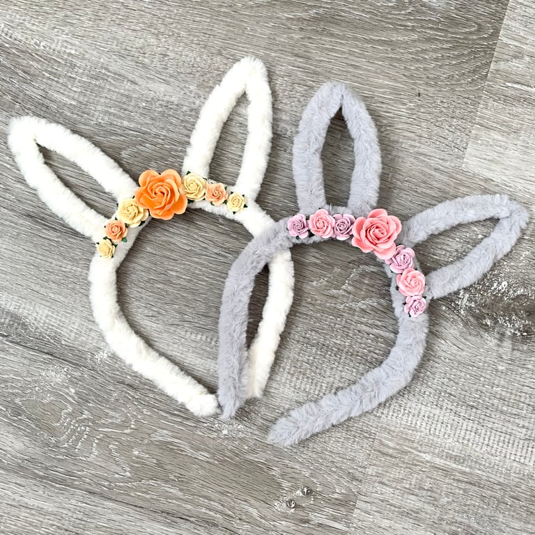 Fluffy Bunny ears headband Image 2