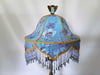 Luxury Victorian Lampshade - Beaded Silk Lampshade with Vintage French Lace 