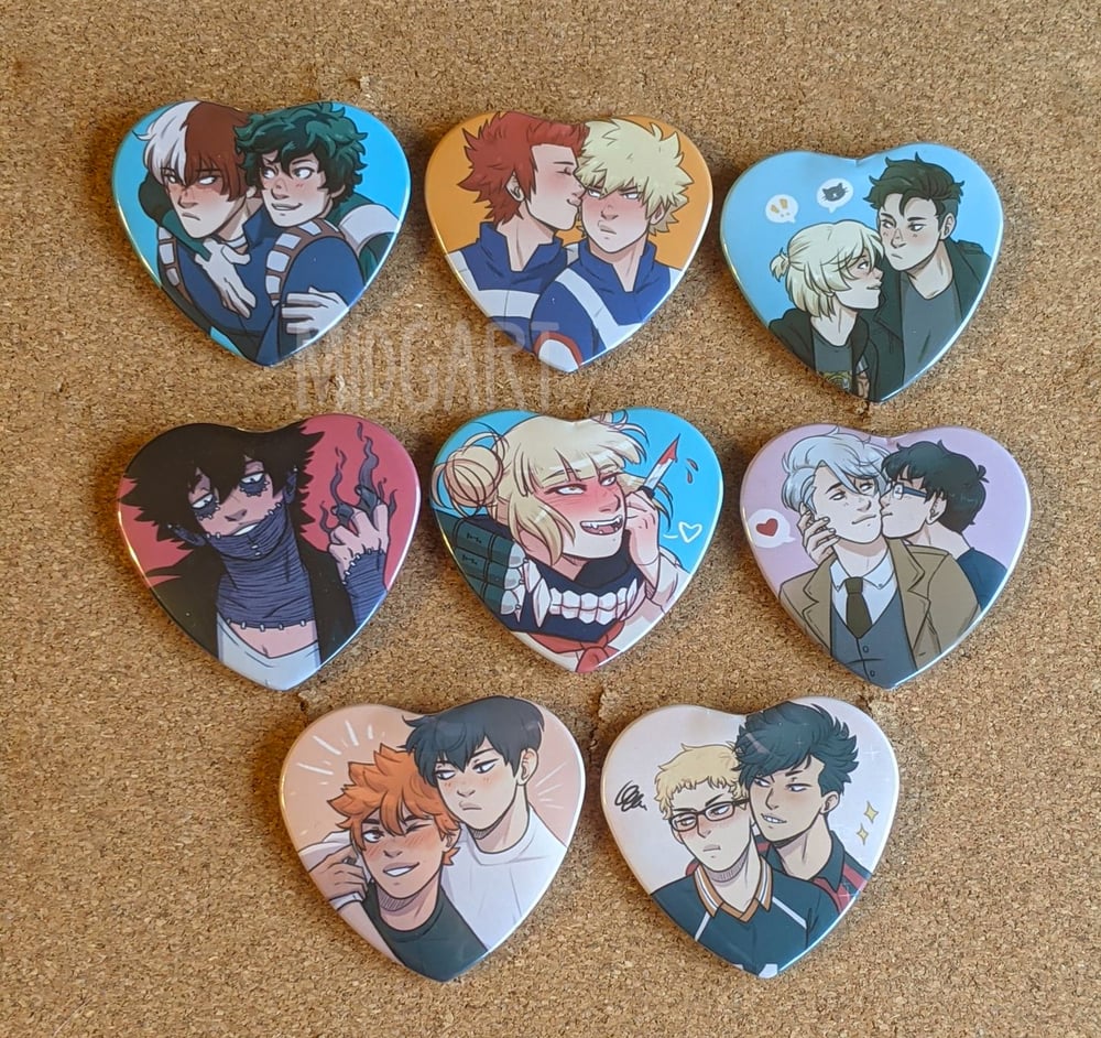 Anime Heart Buttons