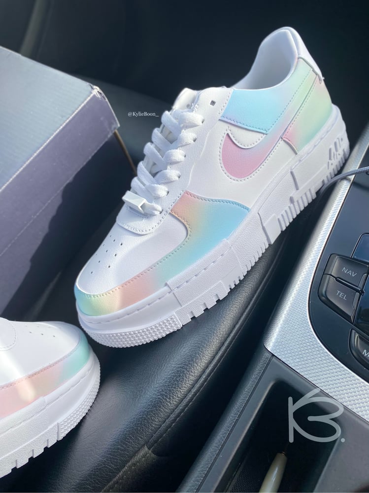 Image of Nike Air Force 1 Pixel x KylieBoon “PASTELS”
