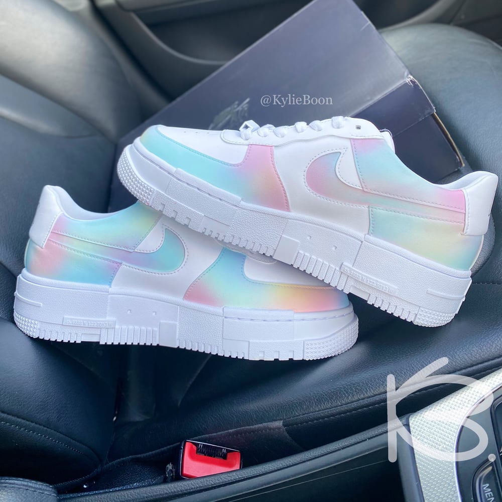 Image of Nike Air Force 1 Pixel x KylieBoon “PASTELS” 