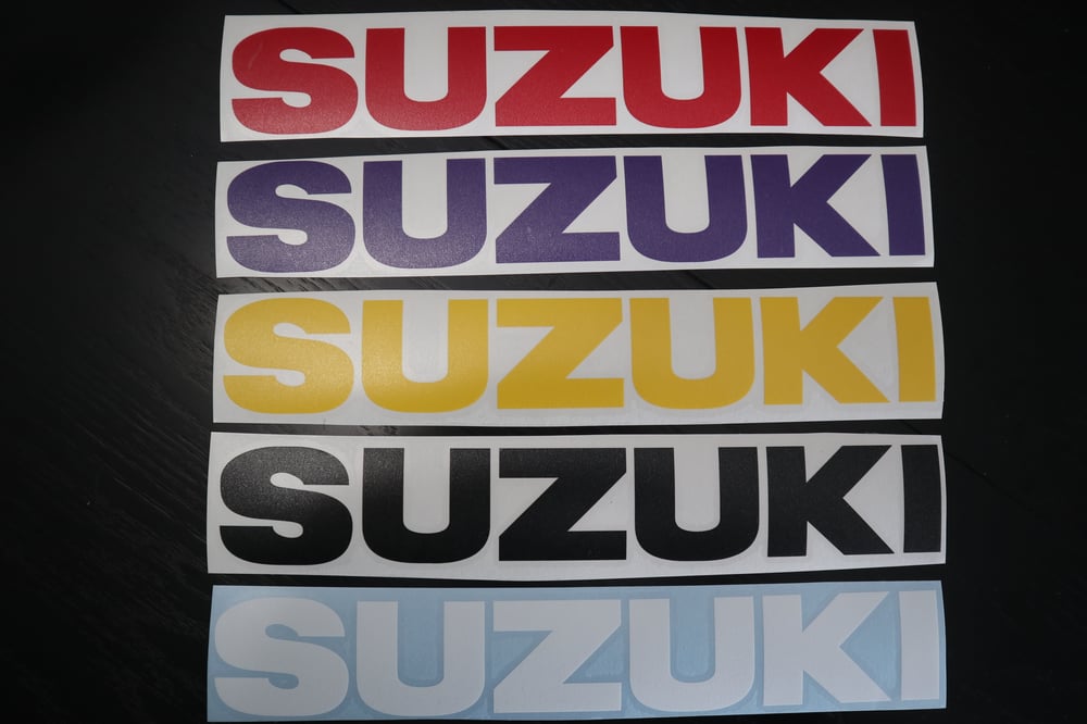 Image of Suzuki  Bellypan Decals  12" x 2.5" 